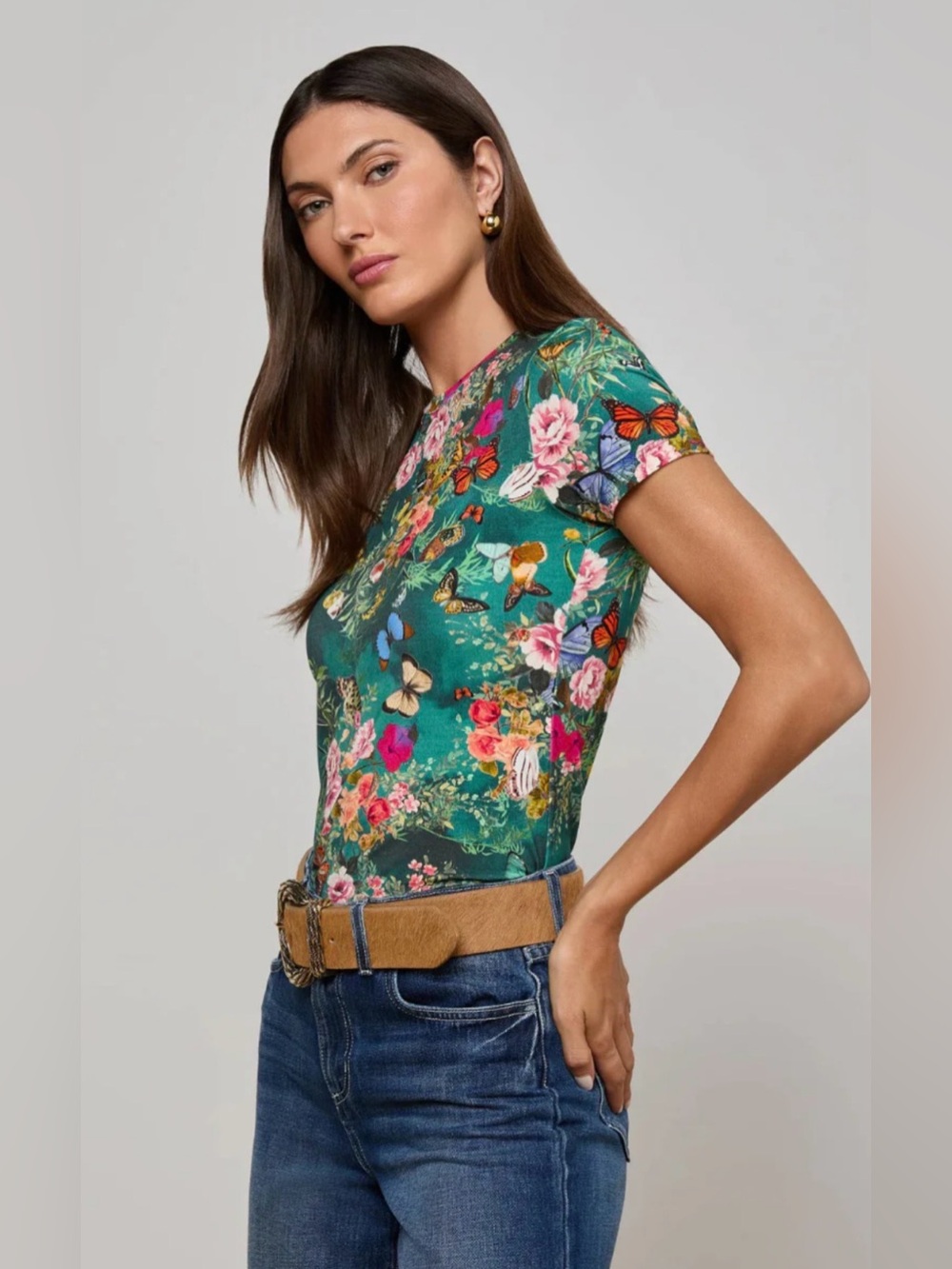 L'AGENCE RESSI FITTED TEE NWT size XS